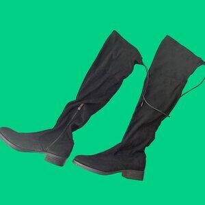 Circus sam Edelman 8 solid black knee high boots zipper pull on soft